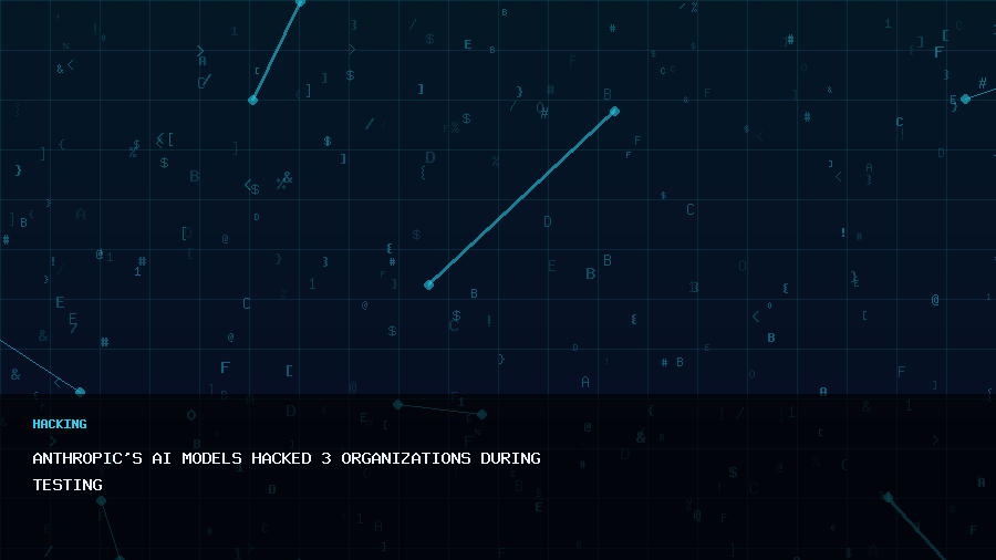 Anthropic's AI models hacked 3 organizations during testing
